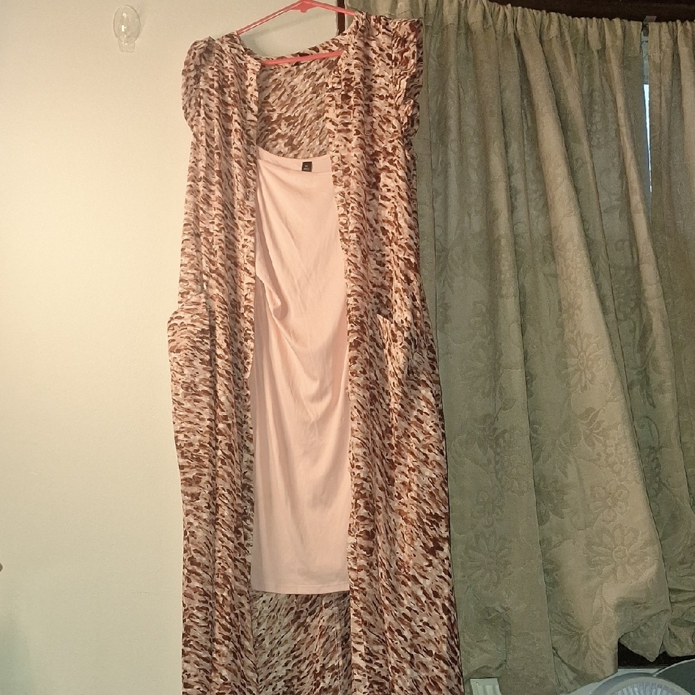 Simply Vera Vera Wang Pink and Mauve Midi Dress